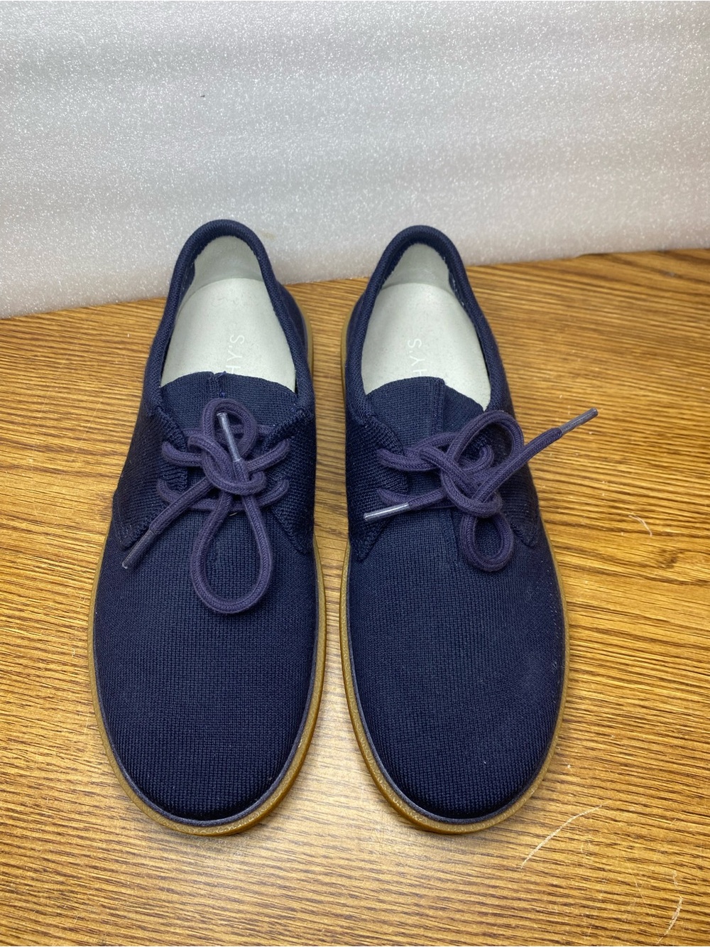 ROTHY'S Monty Style 122-005 Lace Up Knit Casual Shoes Navy Blue Mens Size 9.5